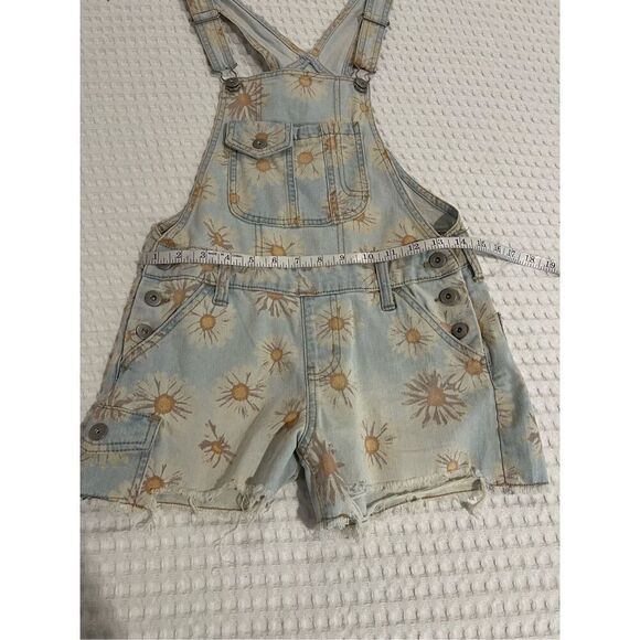 No Boundaries daisy flower floral Jean overalls size XS 1 - Picture 2 of 8